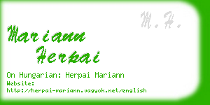 mariann herpai business card